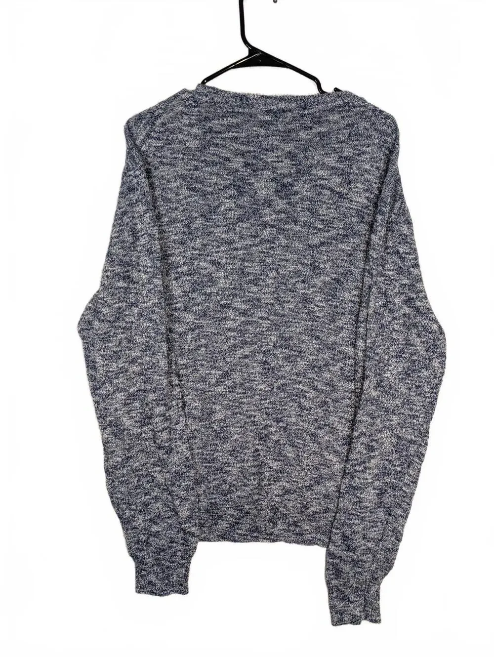 J.Crew Crewneck Knit Sweater Heathered Blue Casual Cotton Pullover Mens XL